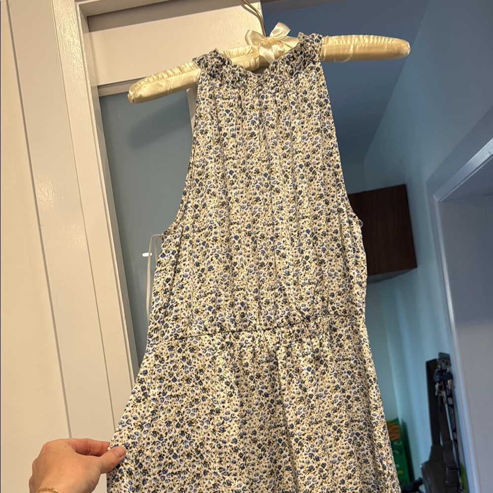 Dex Black and White Patterned Dress